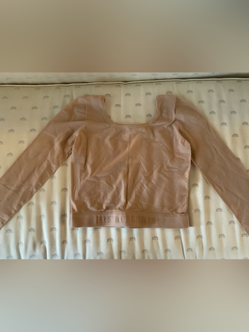 Christian Dior Heritage Nude Sheer Mesh Crop Top M 924S18AM801